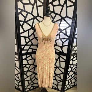 Free People Champagne and Corset Knit Dress